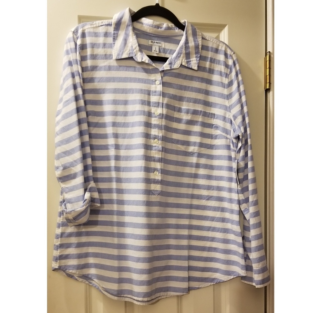 Long sleeve striped button down